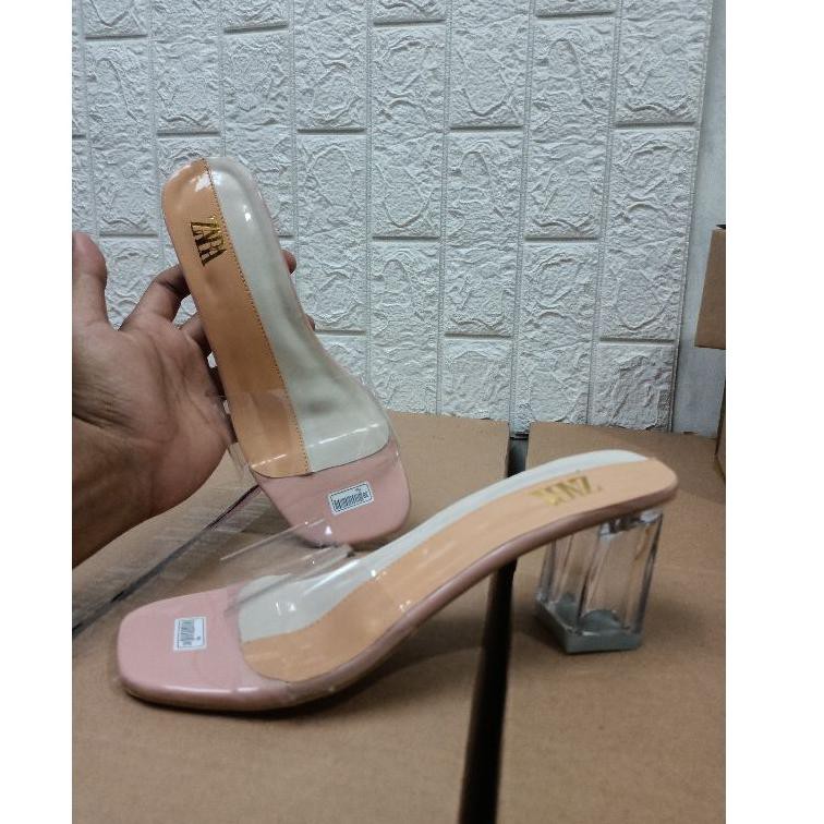 Giày Sandal Đế Thủy Tinh Tjd.10Ap21 Zara 01 7cm Tích Hợp Chế Độ Cao