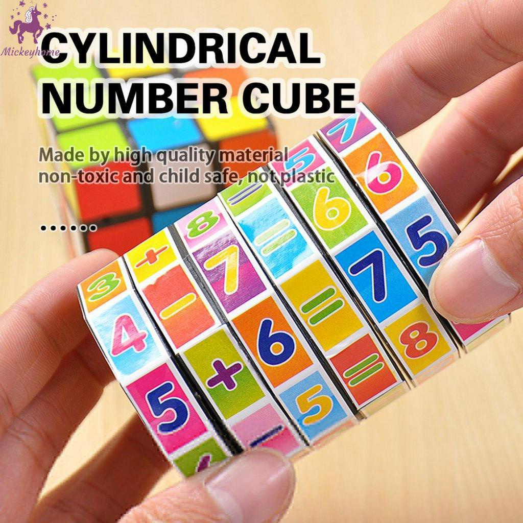 Đồ chơi khối trụ xây dựng hình trụ 6 lớp in kỹ thuật số cho trẻ em / câu đố số trẻ em để tính toán số / khối lập phương cộng, trừ, nhân và chia