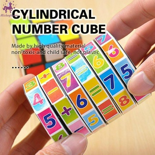 Đồ chơi khối trụ xây dựng hình trụ 6 lớp in kỹ thuật số cho trẻ em / câu đố số trẻ em để tính toán số / khối lập phương cộng, trừ, nhân và chia