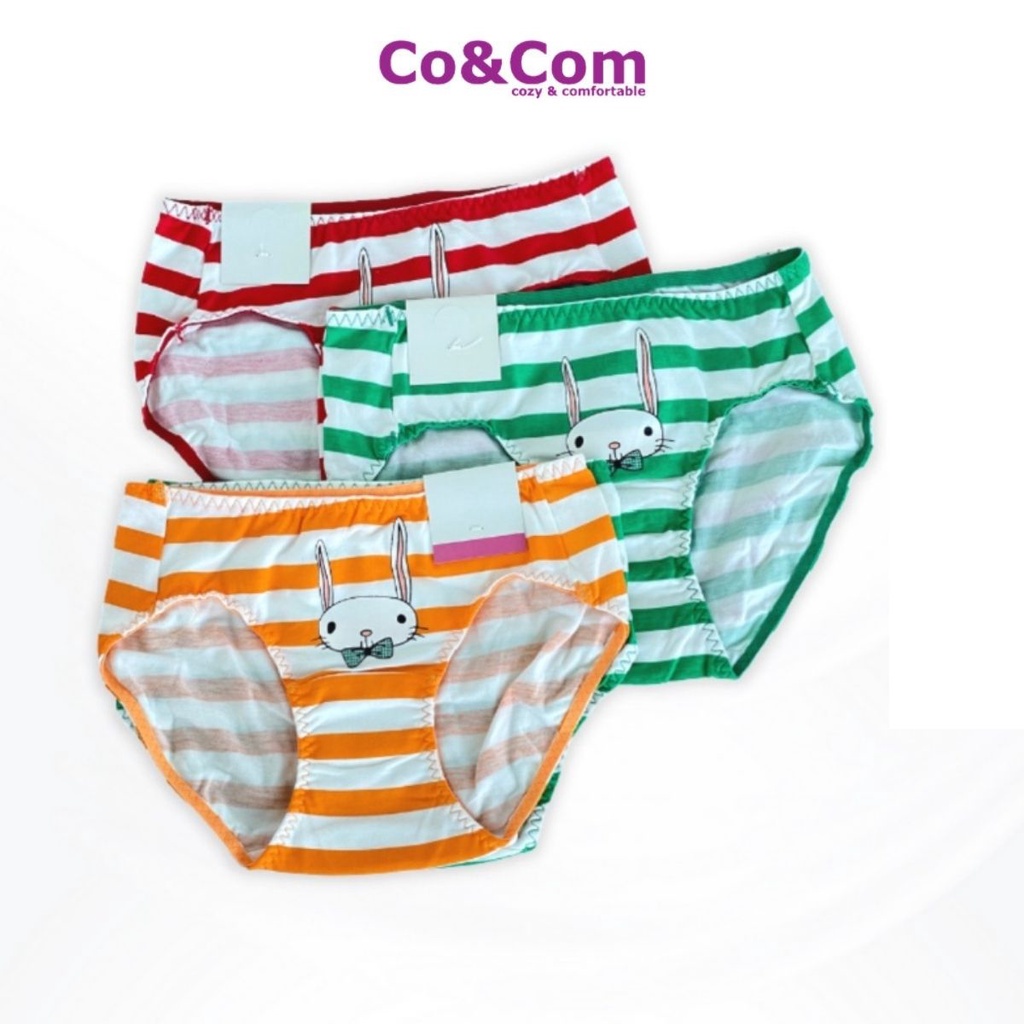 Set 2 Quần Chip Bé Gái 15-25 Kg Co&amp;Com CV3172 Cotton Dáng Vát Cạp Chun Mềm Thoải Mái