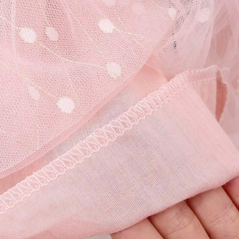 Babyme Autumn Girls Round Neck Mesh Stitching Gauze Princess Flower Cute Sweet Long Sleeve Dress