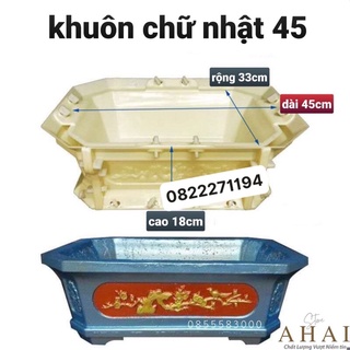 Khuôn đúc chậu chữ nhật 45