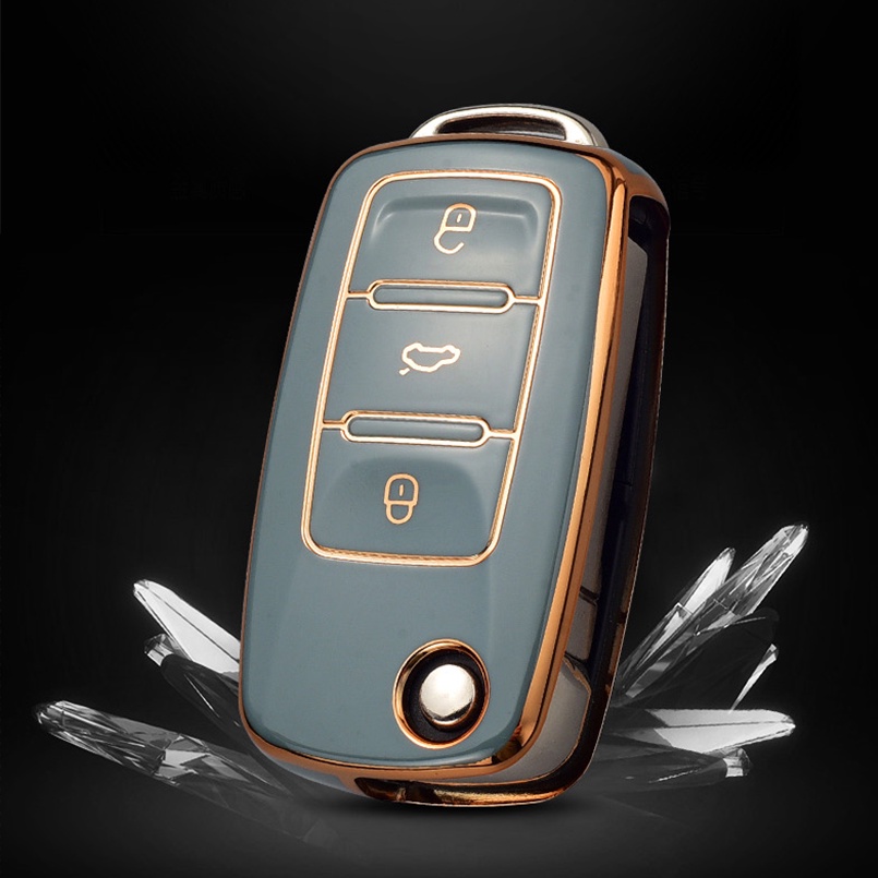Vỏ Bảo Vệ Chìa Khóa Xe Hơi Volkswagen VW Polo Tiguan Passat B5 B6 B7 Golf Eos 4 5 6 Scirocco Jetta MK4 MK6 Jetta Lavida Skoda Octavia Seat Leon Altea Tiguan Beetle Caddy T5 Up Eos Leon