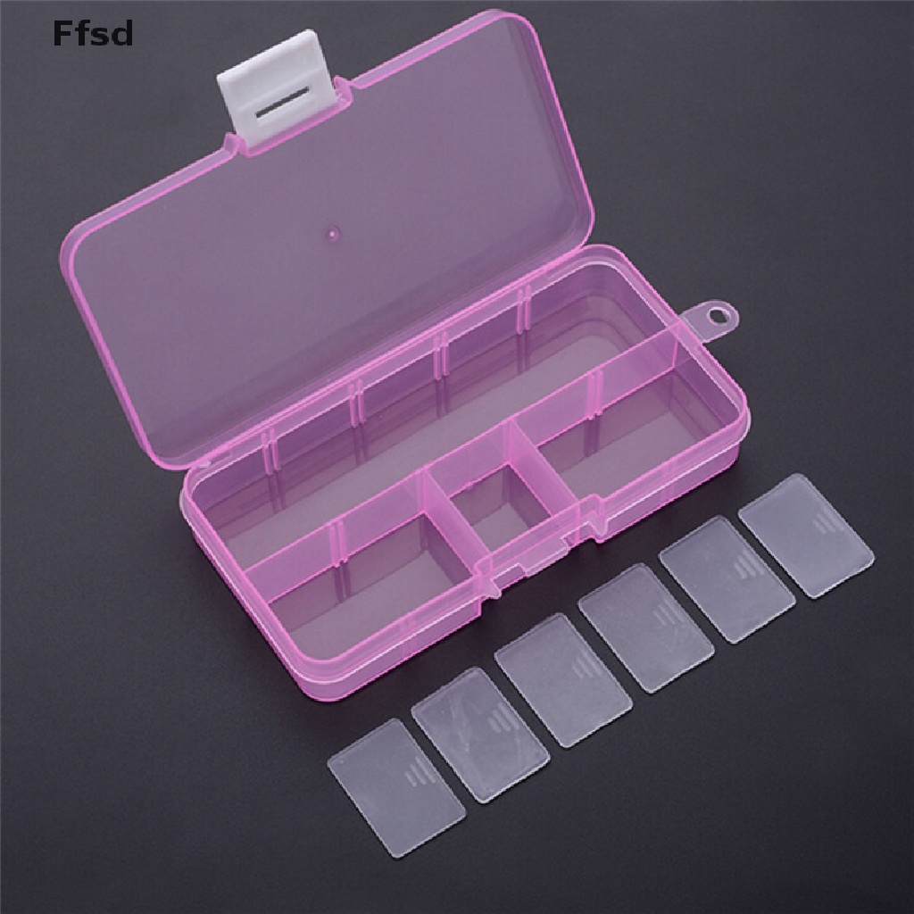 Luimo Hộp Nhựa 10 Ngăn Đựng Trang Sức Có Thể Điều Chỉnh Kích Cỡ