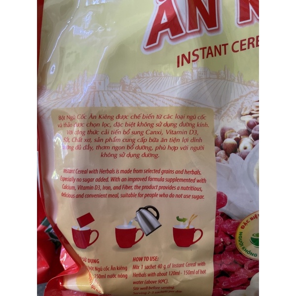 Bột ngũ cốc ăn kiêng Việt Đài bịch 600g (15 gói)