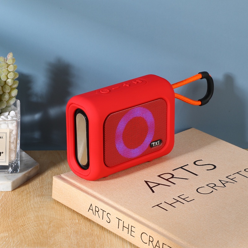 Loa Bluetooth Không Dây Âm Thanh Nổi Mini Có Đèn Nhiều Màu Sắc Và Đinh Tán Âm Lượng Lớn Đa Ứng Dụng Cho Trong Nhà / Ngoài Trời