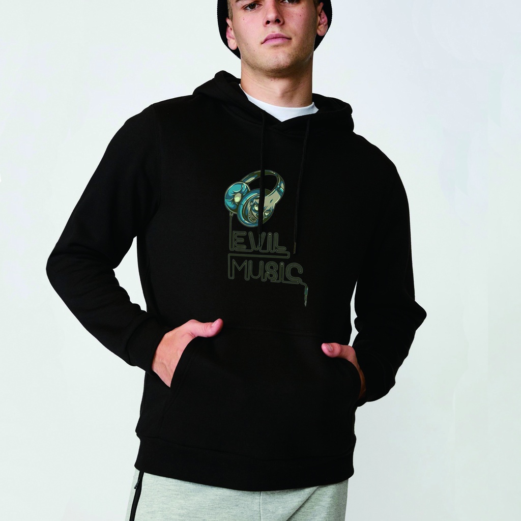 Moonbox Áo khoác hoodie mỏng in hình mặt trăng trắng đen tùy chỉnh âm nhạc thời trang mùa thu cho nam