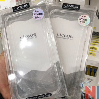 Ốp lưng kính likgus,chống sốc,trong suốt,chống ố iphone 6/ 6s / 7 / 8 /7 plus/8 plus.