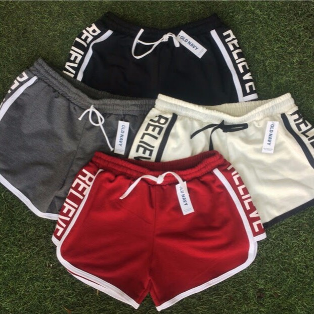 Quần đùi hot, Quần sooc lưng thun in chữ Free Size 38-56kg