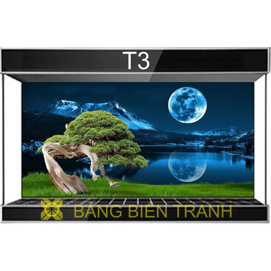 Tranh hồ cá mẫu trăng T3