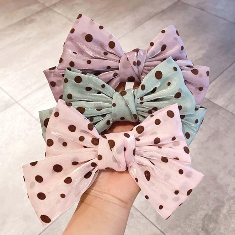 Kẹp Tóc Nơ Lớn Bằng Vải Voan Thời Trang Hàn Quốc Dành Cho Nữ