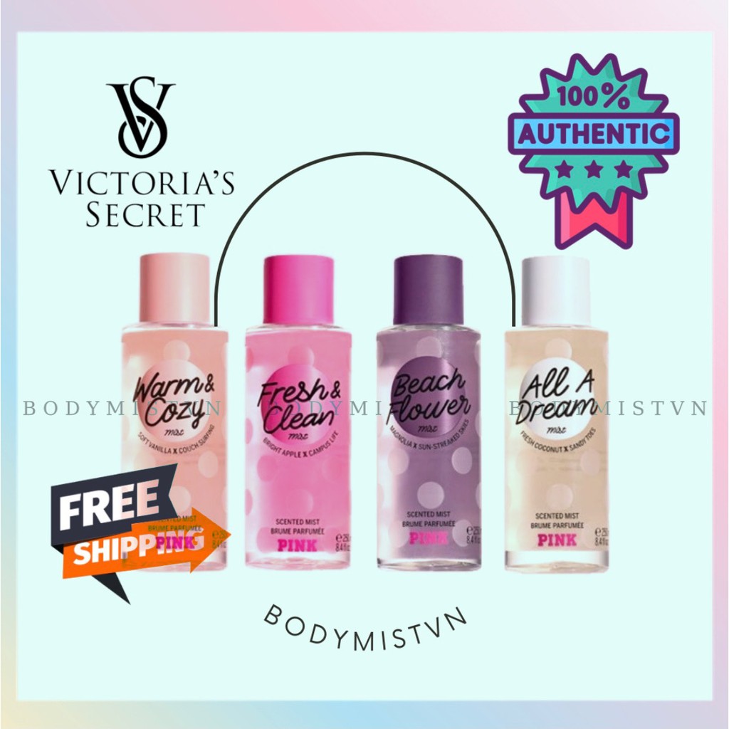 🤎 𝐁𝐨𝐝𝐲𝐦𝐢𝐬𝐭𝐯𝐧 - Xịt thơm Body Mist Pink Victoria Secret dòng mới nhất - 30ml 🤎