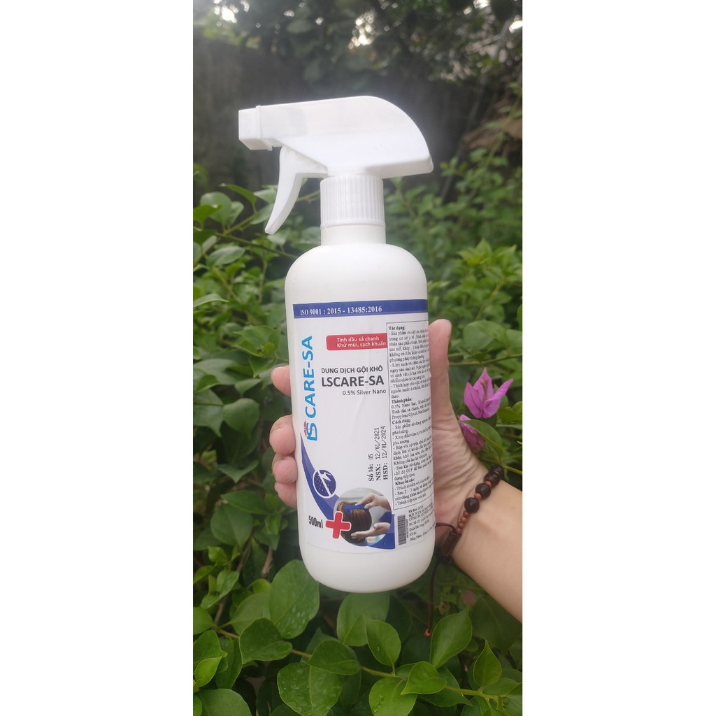 Dầu Tắm Gội Khô, Dung Dịch Tắm Gội Không Dùng Nước Cho Người Lớn LS Care - Ba 500ml - HoangVu Store