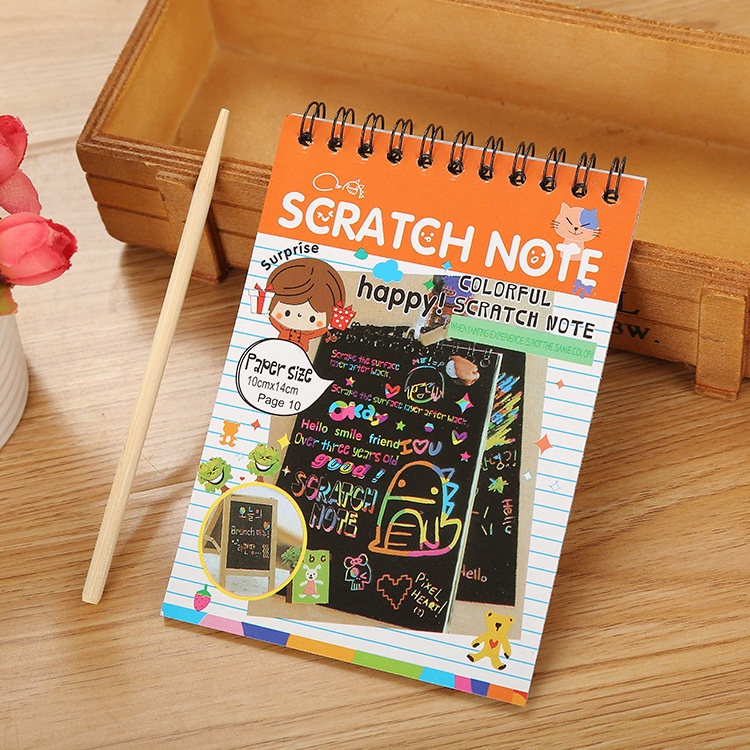 Sổ vẽ ma thuật cầu vồng Scratch Note kích thước A6 10 x 14cm TooYoo TY0174