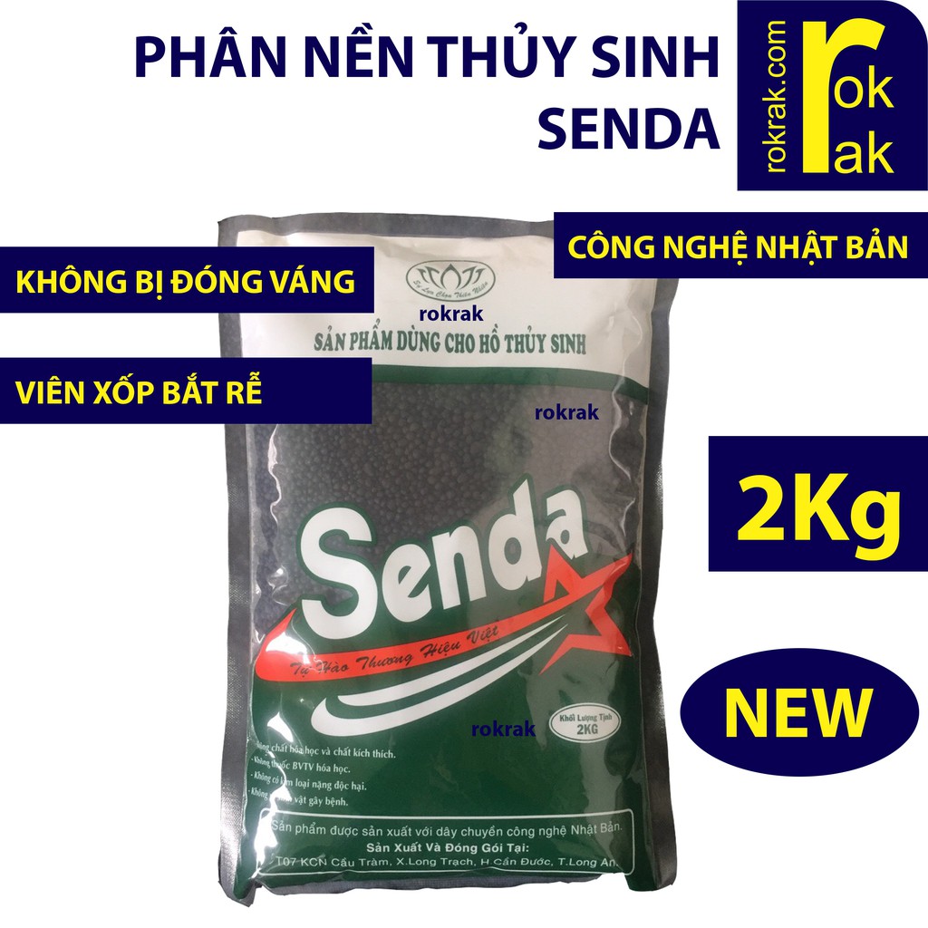 Phân nền thủy sinh Senda gói 2Kg ROKRAK công nghệ Nhật