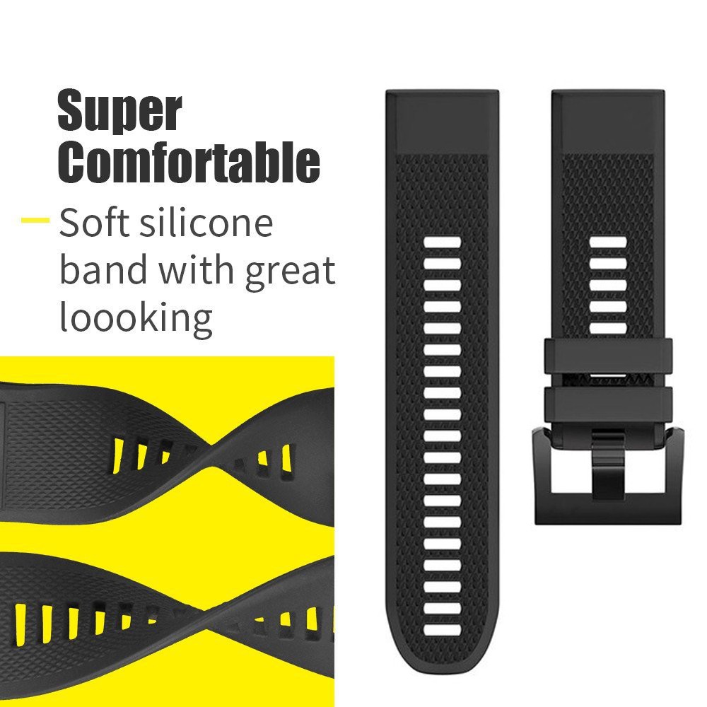 Dây đeo thay thế 22mm bằng silicon cho Fenix6/ Fenix6Pro/ Fenix 5/ Fenix 5 Plus/ Forerunner 935