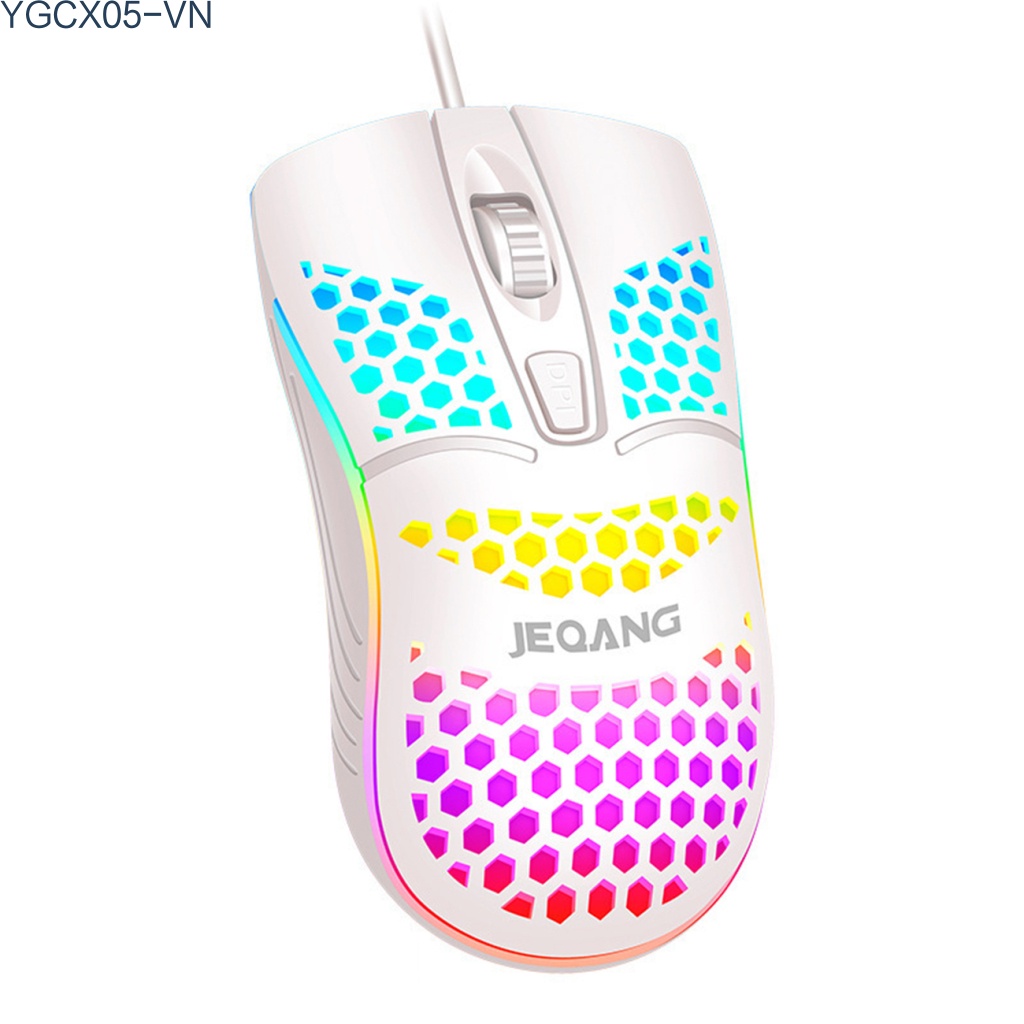 Chuột Chơi Game Jeqang G-102 Siêu Nhẹ Có Dây Và Đèn Led