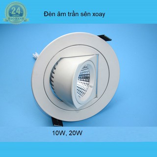 Đèn led âm trần sên xoay trần thạch cao, tùy chỉnh góc chiếu điểm sản phẩm