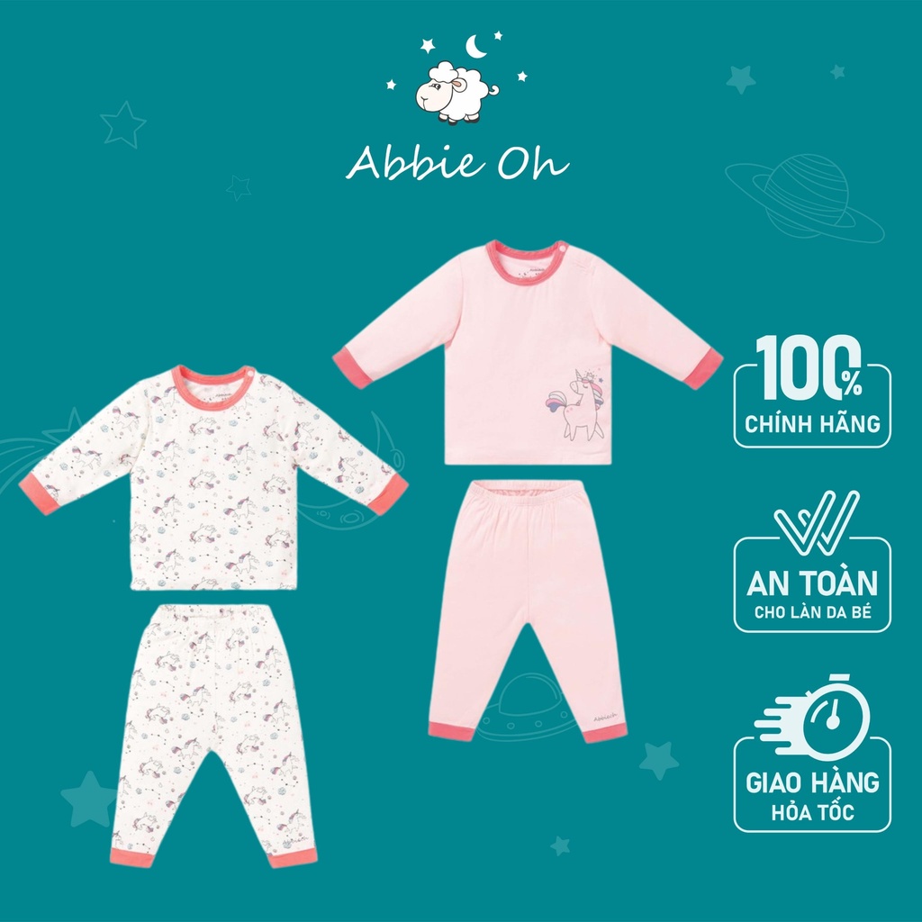 Bộ Quần Áo Dài In Ngựa Cho Bé Gái | 3 Tháng - 3 Tuổi | Abbieoh | BO351 AW21