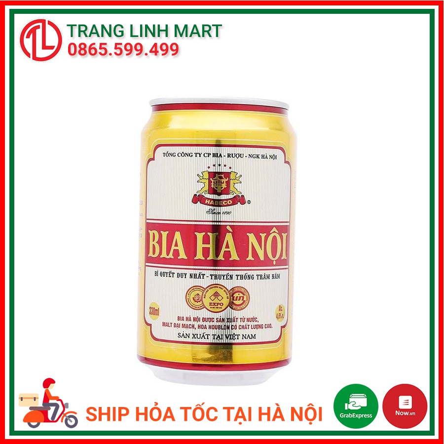Combo 6 lon bia Hà Nội lon 330ml
