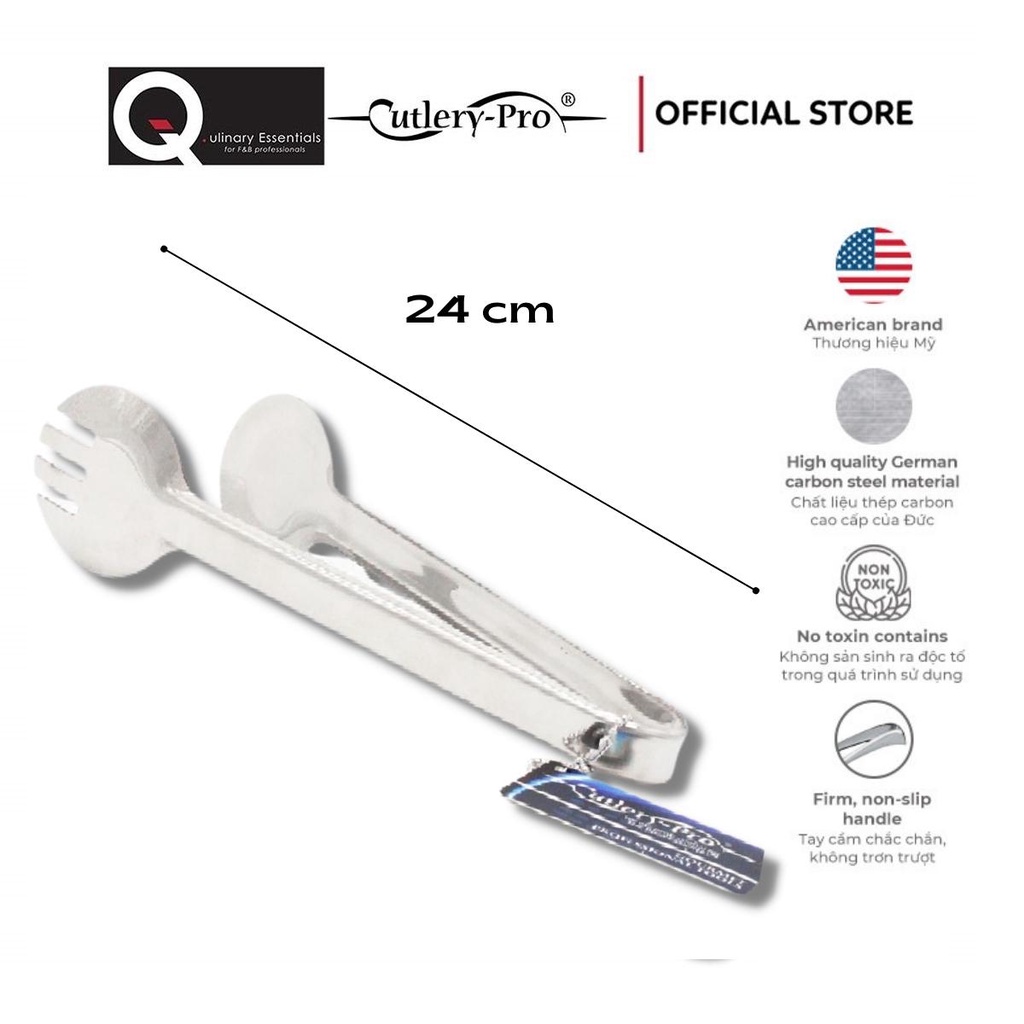 Kẹp Gắp Bánh Hình Tròn Cutlery Pro 240Mm Bằng Thép Không Gỉ