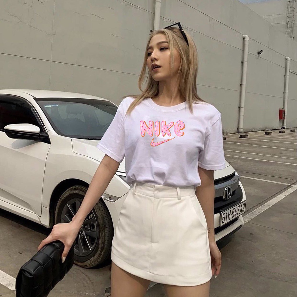 Áo thun tay lỡ unisex nam nữ trơn NIKE CUSTOM cotton form rộng oversize nhiều màu phong cách ulzzang