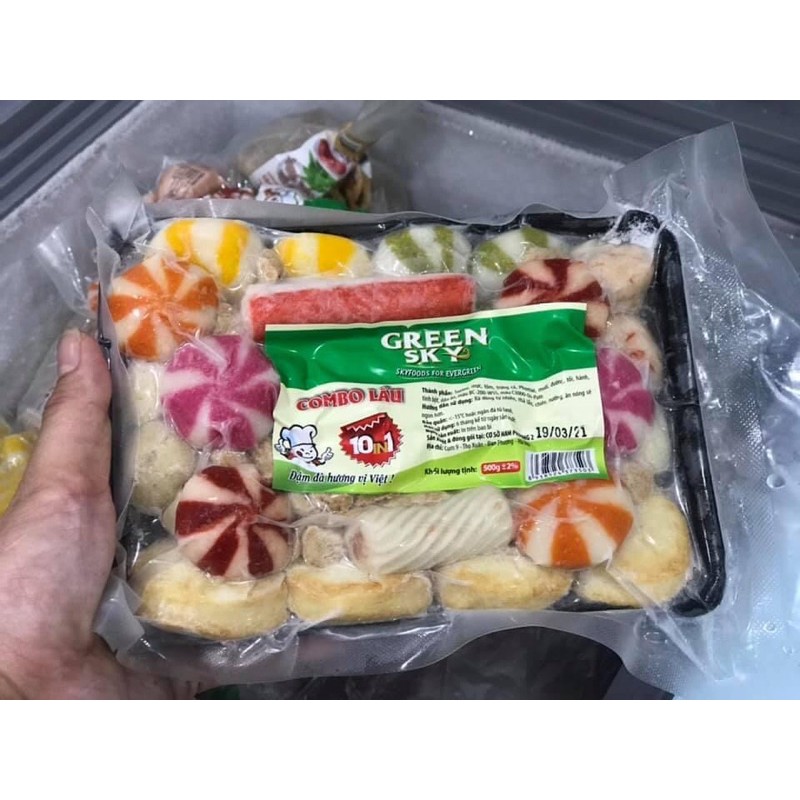 Set viên thả lẩu mix thập cẩm green sky⚡️SHIP HÀ NỘI💥 gói 500 gr💥đồ thả lẩu, Đồ nhúng Lẩu