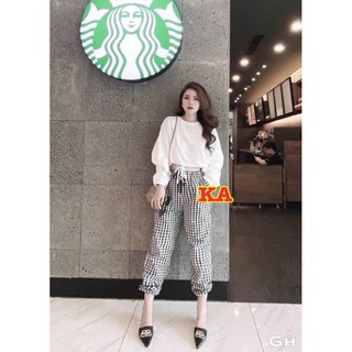 sét áo crt + quần kẻ