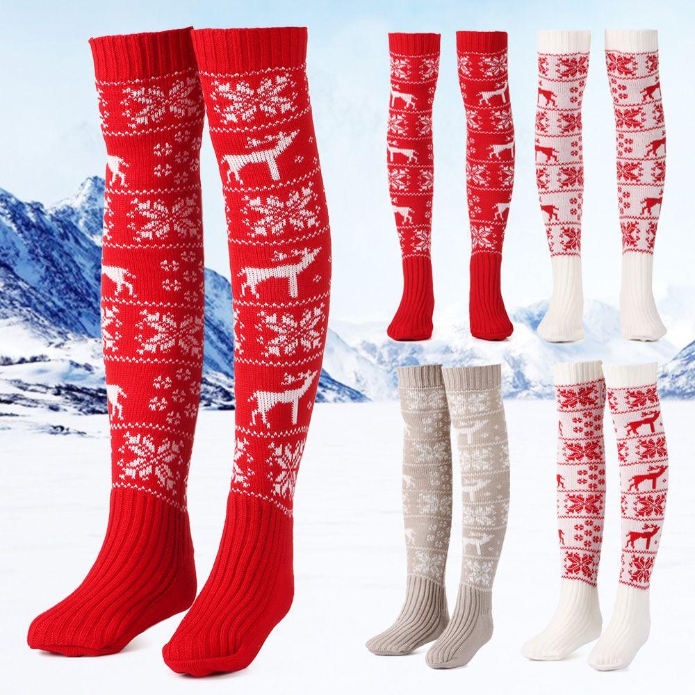 Tất Dệt Kim Dày Dặn Giữ Ấm Đầu Gối Cho Nữ