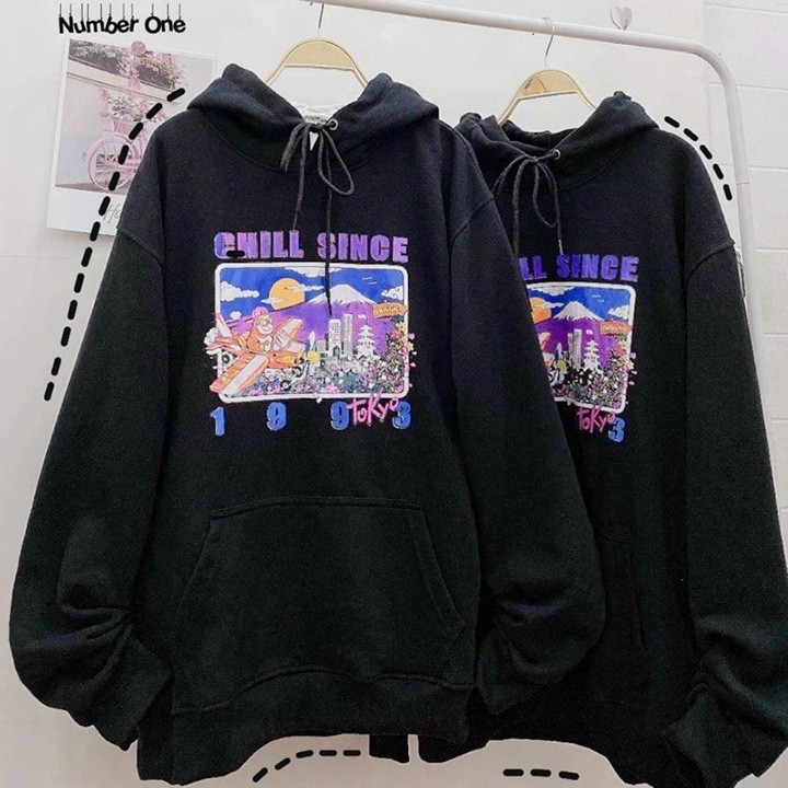 ÁO HOODIE - ÁO KHOÁC NỈ NGOẠI Form Dơi Tay Phồng Chill Since 1993 (HD2500 - Kèm Ảnh Thật) | BigBuy360 - bigbuy360.vn