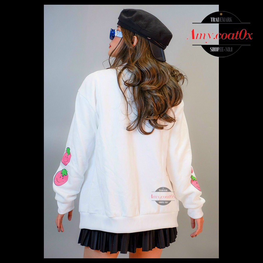 Áo khoác khoát nam nữ vải nỉ unisex form rộng dày đẹp áo khoát khoác cặp đôi bomber jacket cao cấp - Amy.Coat0x | BigBuy360 - bigbuy360.vn