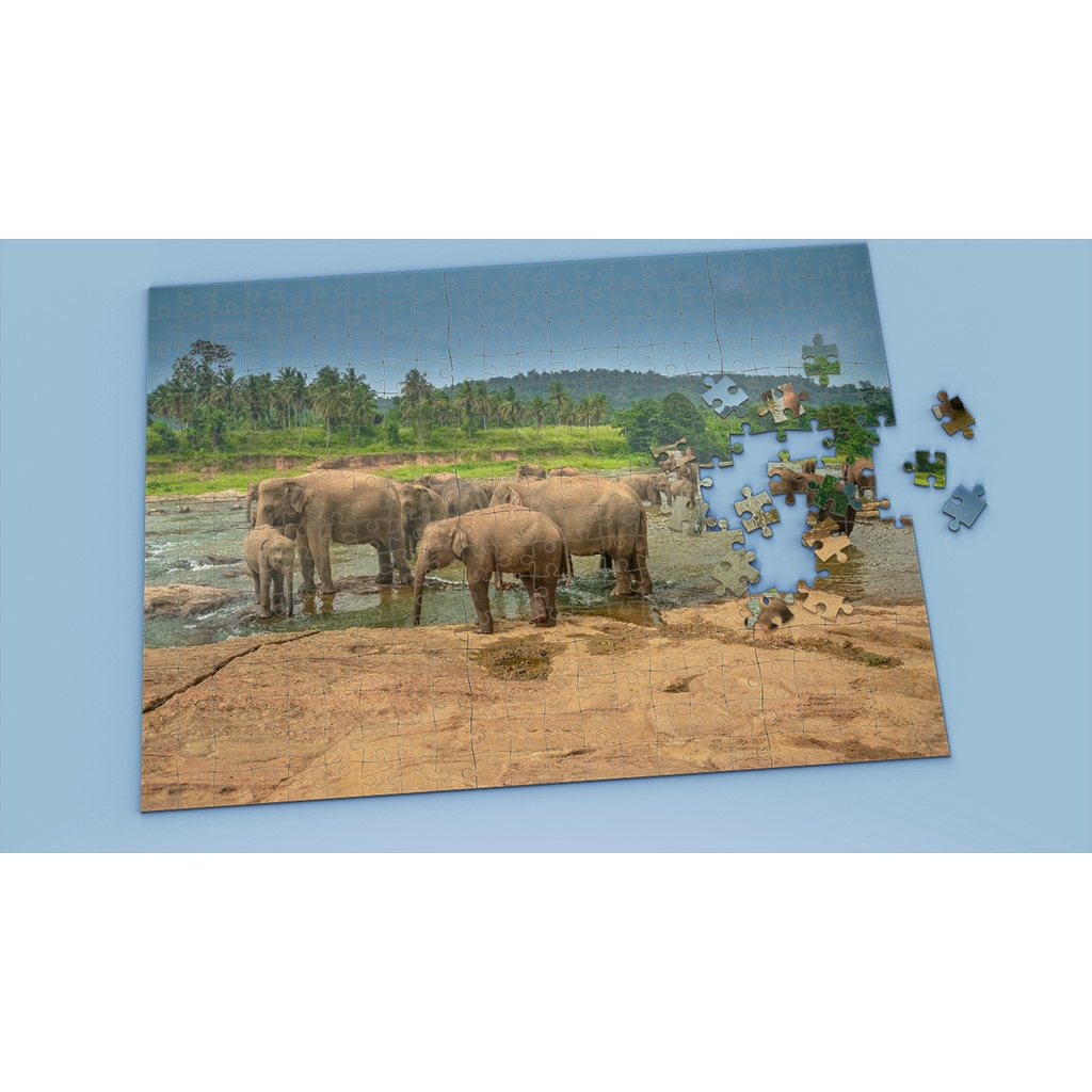 Tranh ghép hình Animal - Tranh ghép hình ELEPHANT - Mẫu 4 - Nhận in hình tranh ghép theo yêu cầu