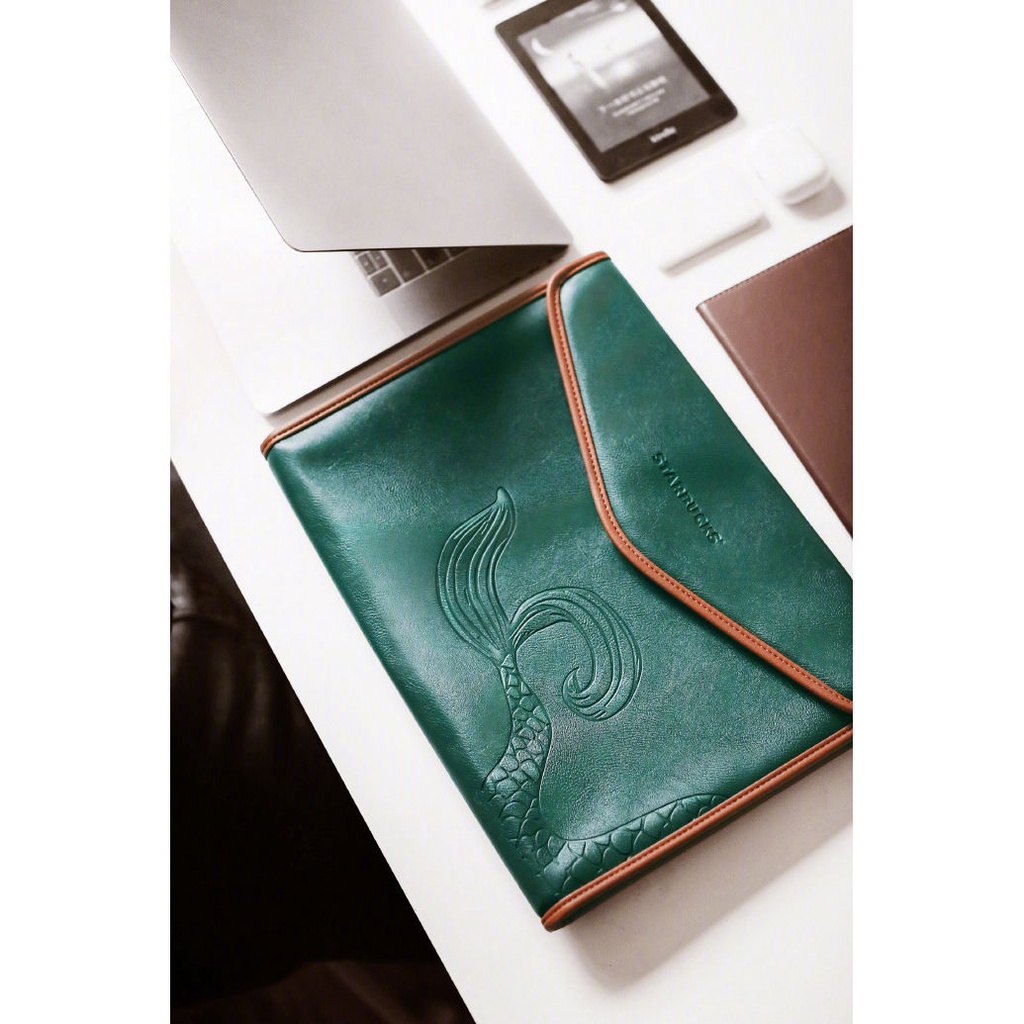 Túi Đựng Laptop Notebook 14 Inch Hình Dấu Chân Mèo 3D Màu Xanh Lá Starbucks