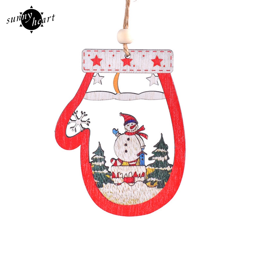 Sunnyheart Móc Treo Trang Trí Giáng Sinh Hình Ông Già Noel / Người Tuyết / Găng Tay Chống