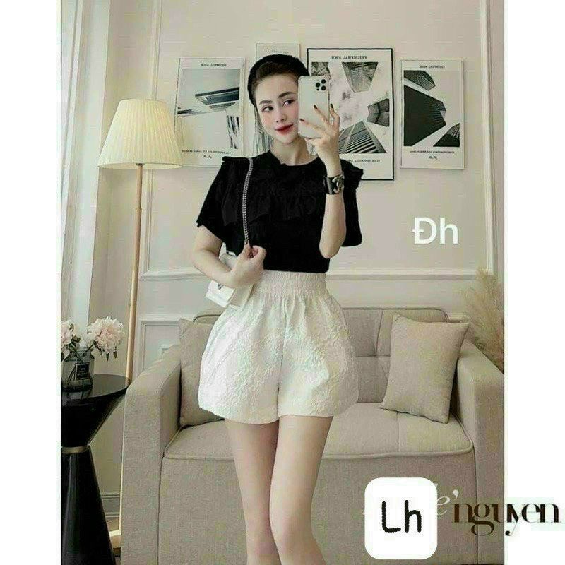 Quần short nữ dập nổi 3D xốp phồng cao cấp (Hàng loại 1) Mã sản phẩm: LACO18