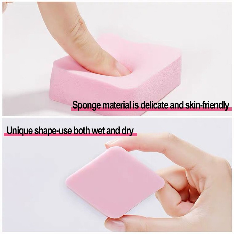 Set 4 miếng mút trang điểm DERF nhiều kiểu dáng tùy chọn sử dụng khô và ướt đa năng tiện lợi