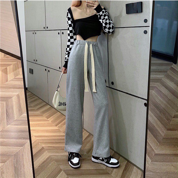 Quần jogger-quần bom nỉ nữ dáng xuông kèm dây buông chất da cá dày dặn Q531 SUTANO | BigBuy360 - bigbuy360.vn