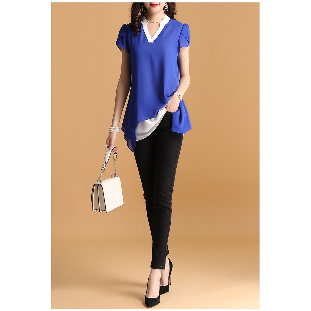 TK402-ÁO VOAN FORM DÀI PHỐI MÀU S-6XL