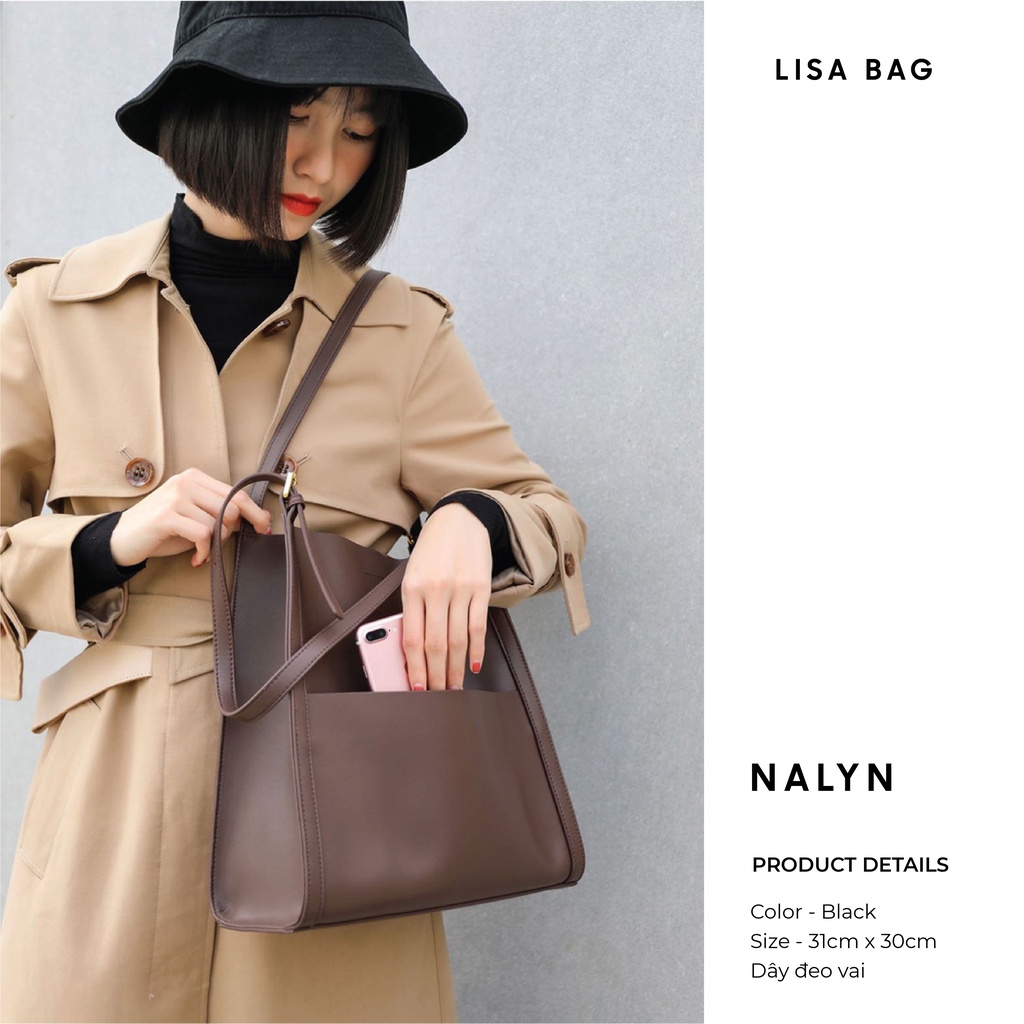 Túi xách nữ NALYN Lisa Bag màu Nâu cafe
