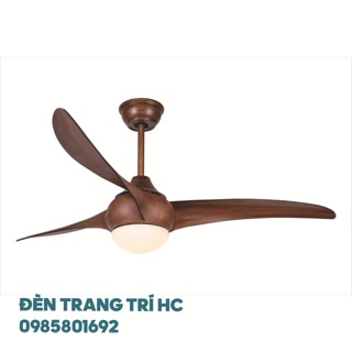 [Có Bảo Hành] Quạt Trần Đèn 3 Cánh Vân Gỗ TẶNG KÈM Điều Khiển Từ Xa