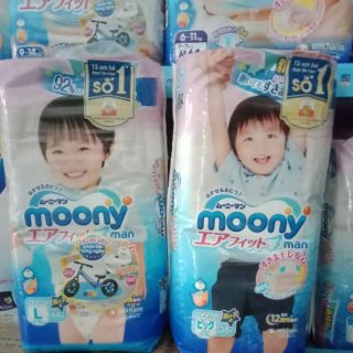 Bỉm moony quần bé trái L44, XL 38