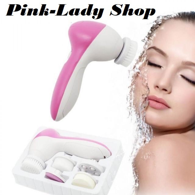 Máy Rửa Mặt Massage Mặt 5in1 Giúp Rửa Sạch Massage Mặt Thon Gọn
