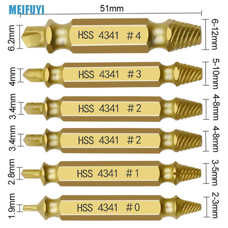 Set 6 Mũi Khoan Tháo Vít Bị Hỏng 439v