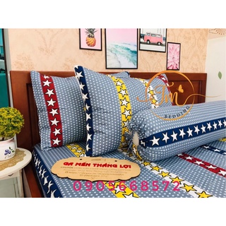 Ga gối 100% coton 4 món không kèm chăn rất đẹp