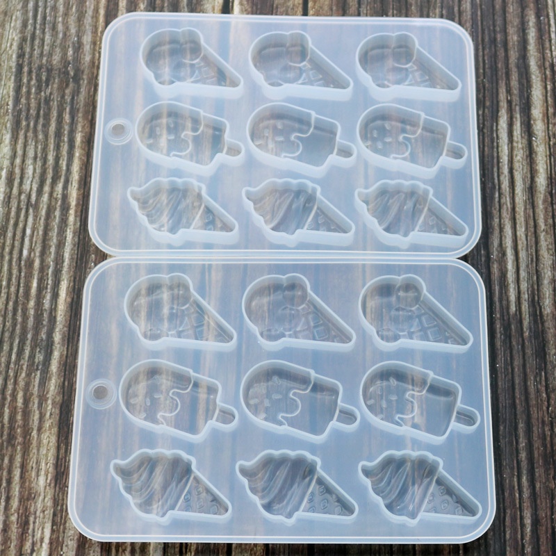 Khuôn Silicone Làm Kem Que 9 Ô Có Gương Soi diy