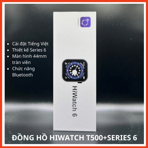 Đồng Hồ Thông Minh T500+ Plus seri 6 Thay Ảnh Nghe Gọi Kết Nối Bluetooth 5.0 Size 44mm Cài Tiếng Việt