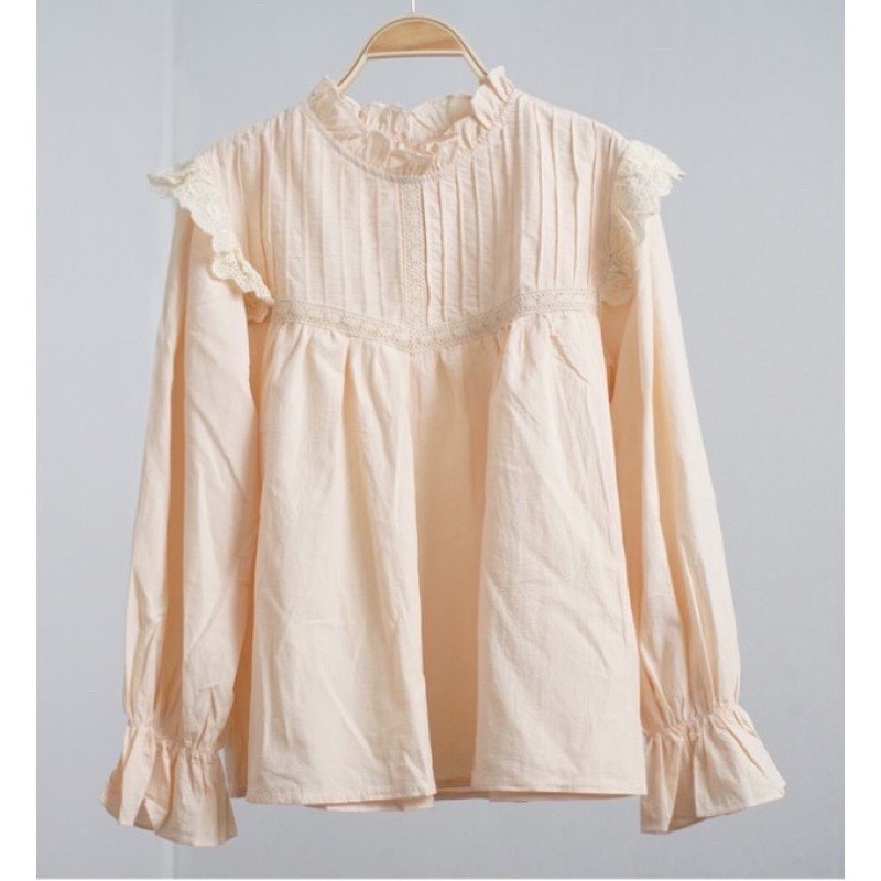 Áo sơ mi cổ bèo cánh tiên vintage cực xinh