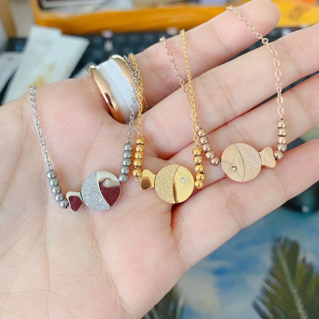 Vòng Tay/Lắc Chân Hạt Tròn Nhỏ Mạ Vàng Hồng 18K Màu Sắc Chống Nước Chống Mồ Hôi Điều Chỉnh Được Cho Nữ