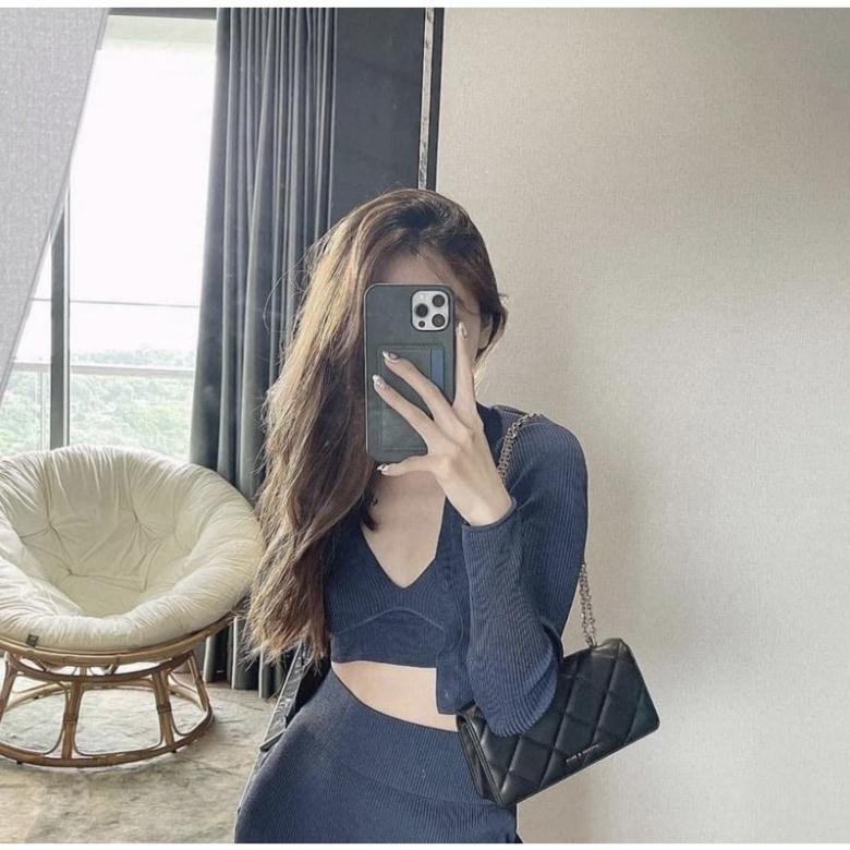 Túi cc.k trần trám da mềm kèm hộp size 20 hàng cao cấp