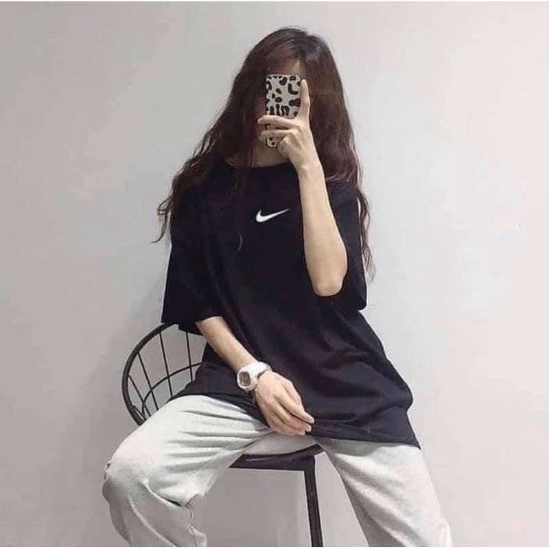 Áo thun LOGO Unisex tay lỡ phom rộng , Áo phông Oversize nam nữ